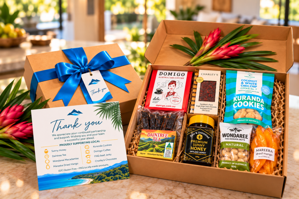 tropical gourmet thank you gift hamper